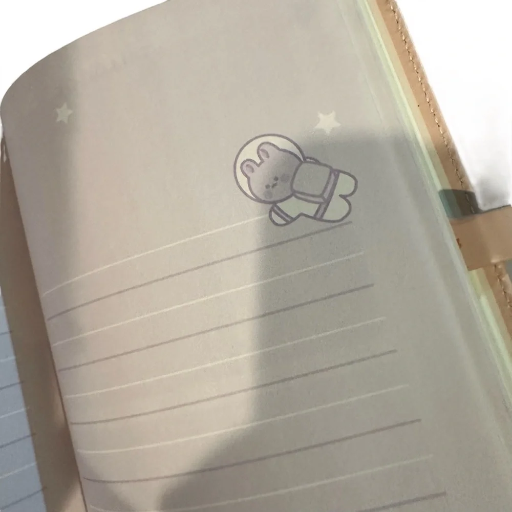 Unbranded Kawaii Girl Garden & Tiger Magnetic Closure Planner Book Notebook